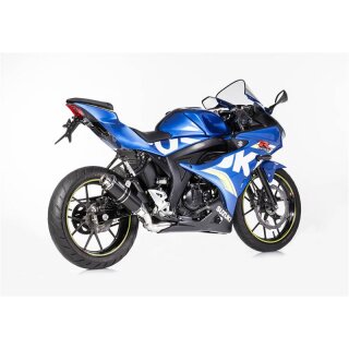 HURRIC Supersport Auspuff SUZUKI GSX-R 125 2017 bis 2021 schwarz