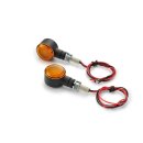 DAYTONA LED Blinker D-Light SOL, schwarz, gelbes Glas...