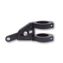 HIGHSIDER CNC Alu Lampenhalter Set EXTEND für Ø 47-49-50-52-54 mm, längenverstellbar, schwarz Aluminium, schwarz
