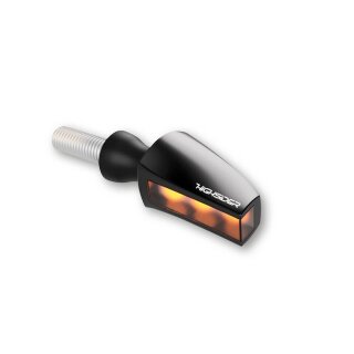 HIGHSIDER LED Blinker FLIGHT, getöntes Glas Aluminium, schwarz