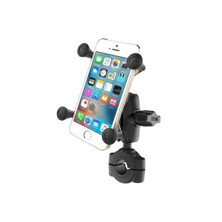 RAM Mounts Torque Motorradhalterung L (Lenker/Rohre) X-Grip Uni-Halteklammer für Smartphones ,