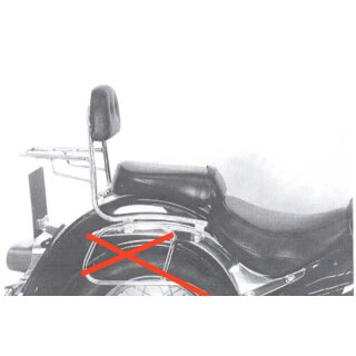 Sissybar ohne Gepäckbrücke VL 800 Intruder / LC Volusia / C 800 Intruder/Blac chrom