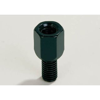 Motorradspiegel, Adapter schwarz, von Loch M10 re.auf Bolzen M8 re.