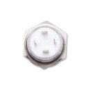 HIGHSIDER Taster Edelstahl mit LED Leuchtring in verschiedenen Farben (M12), Stück , silber/weiß