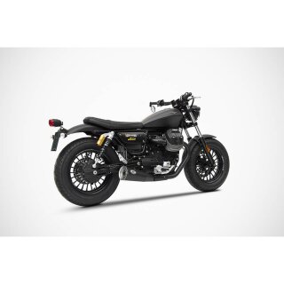 ZARD Edelstahl-Endtopf Moto Guzzi V9 Bobber - Roamer (Euro 4) Short Slip-on 2-2 (2016-2019)