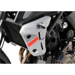 BODYSTYLE Kühlerseitenverkleidung YAMAHA MT-07 2019 bis 2020 grau/rot/anthrazit Mat Light Gray Metallic4, MLNM/Vivid Yellowish Red Solid6, VYRS6/ Nimbus Grey (Ice Fluo)